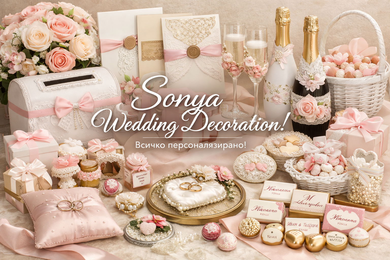 Сватбени декорации и подаръци по поръчка | Sonya Wedding Decoration